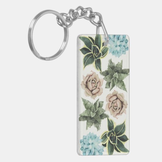 Rij van de Succulenten Sleutelhanger (Voorkant Links)