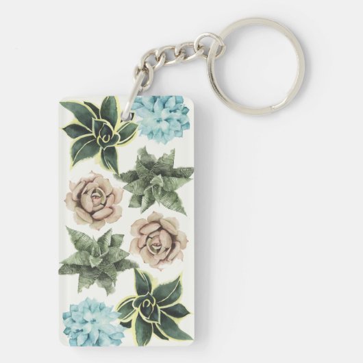 Rij van de Succulenten Sleutelhanger (achterkant)