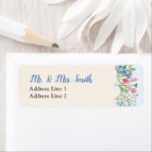 Rij van de Waterverf Wildbloemen Weddenschappen Etiket (Insitu)