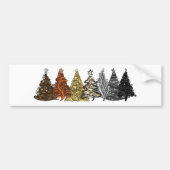 Rij van de Zeven Gay Beer Pride Flag kerstbomen Bumpersticker (Voorkant)