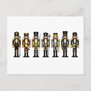 Rij van de zeven Gay Beer Pride Flag Nutcrackers Briefkaart