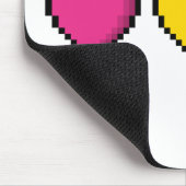 Rij van drie Pansexual Pride Flag Pixel Hearts Muismat (Hoek)