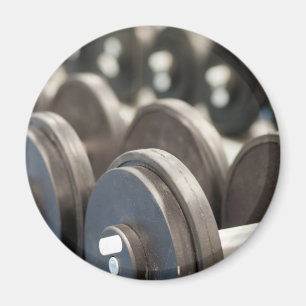 Rij van Dumbbells Closeup Magneet