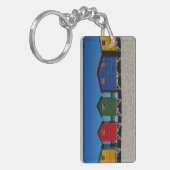 Rij van een kort gekleurde doorbraakhut sleutelhanger (Voorkant Links)