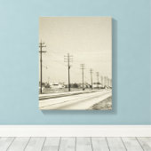 Rij van elektriciteitscentrales canvas afdruk (Insitu (Houten vloer))