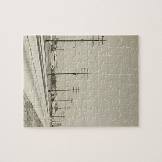 Rij van elektriciteitscentrales legpuzzel (Horizontaal)