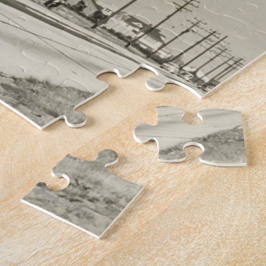 Rij van elektriciteitscentrales legpuzzel (Zijkant)