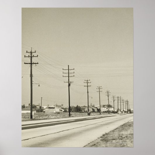 Rij van elektriciteitscentrales poster (Voorkant)