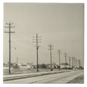 Rij van elektriciteitscentrales tegeltje (Voorkant)