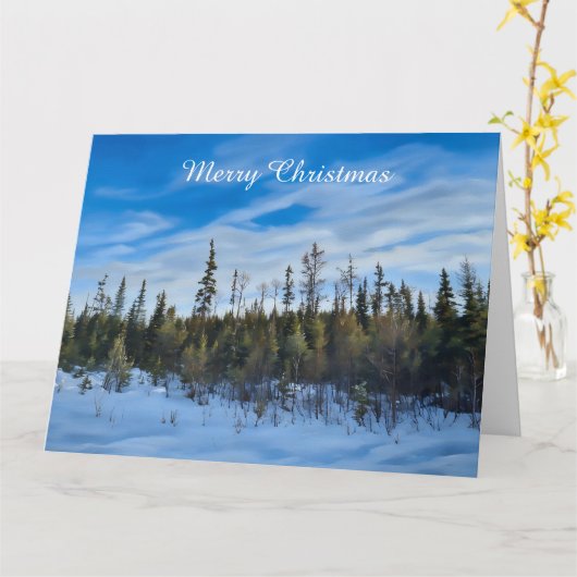 Rij van Evergreens - Blank Kaart (Gele Bloem)