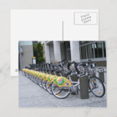 Rij van fietsen briefkaart (Voorkant / Achterkant)