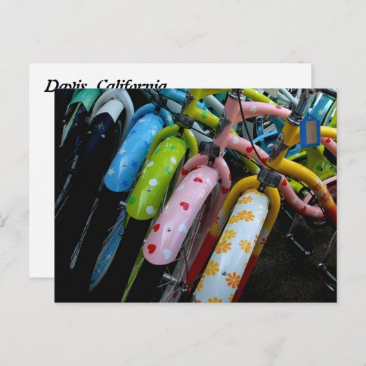 Rij van fietsen briefkaart (Voorkant / Achterkant)