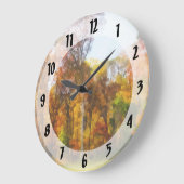 Rij van herfstbomen grote klok (Hoek)