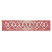 Rij van het gothisch rode hart met Botten spieren Korte Tafelloper (Horizontaal)