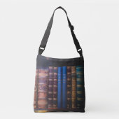 Rij van Hoesjes van leder uit boeken Crossbody Tas (Voorkant)
