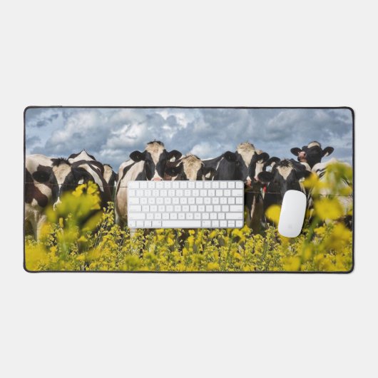 Rij van Holstein Koeien Bureaumat (Keyboard & Muis)
