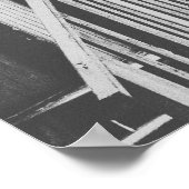 Rij van hutten op het strand Foto Poster (Hoek)