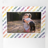 Rij van kerstwensen vakantie fotokaart drieluik wenskaart (Binnenzijde eerst)