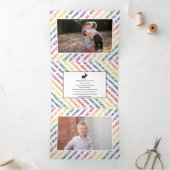 Rij van kerstwensen vakantie fotokaart drieluik wenskaart (Binnen)