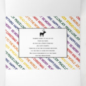 Rij van kerstwensen vakantie fotokaart drieluik wenskaart (Binnenkant midden)