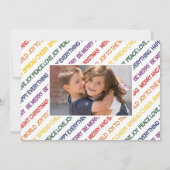 Rij van kerstwensen vakantie fotokaart kaart (Achterkant)