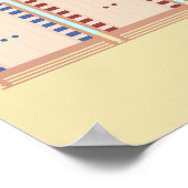 Rij van kleurrijke doorbraakdieren poster (Hoek)