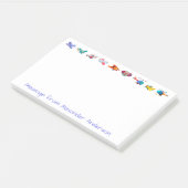 Rij van kleurrijke vliegtuigen Personaliseert noti Post-it® Notes (Schuin)