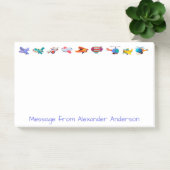 Rij van kleurrijke vliegtuigen Personaliseert noti Post-it® Notes (Kantoor)