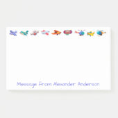 Rij van kleurrijke vliegtuigen Personaliseert noti Post-it® Notes (Voorkant)