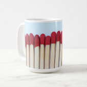 Rij van matches koffiemok (Voorkant links)