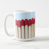 Rij van matches koffiemok (Links)