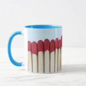 Rij van matches mok (Links)