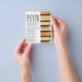 Rij van oude boeken, Adverteren boekenclub Flyer (Hand)