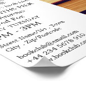 Rij van oude boeken, Adverteren boekenclub Poster (Hoek)