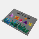 Rij van Pansies Doormat Deurmat (Schuin)