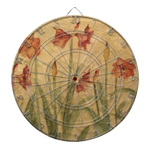 Rij van Red Amaryllis Dartbord (Voorkant)