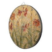 Rij van Red Amaryllis Dartbord (Voorkant Rechts)