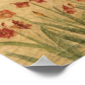 Rij van Red Amaryllis Poster (Hoek)