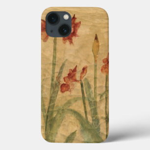 Rij van Rode Amaryllis iPhone 13 Hoesje