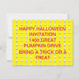 Rij van schedels - Halloween Uitnodiging