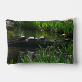 Rij van schildpadden groene natuur foto etui (Achterkant)