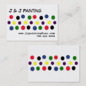 rij van stippen visitekaartje (Voorkant / Achterkant)