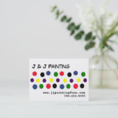 rij van stippen visitekaartje (Staand voorkant)