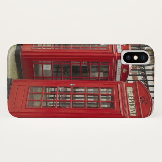 Rij van telefoondozen achterin de Royal Case-Mate iPhone Case (Achterkant (horizontaal))