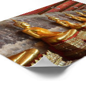 Rij van Thaise Boeddha-afbeeldingen Poster (Hoek)