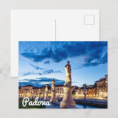 Rij van verlichte beelden in Padova Briefkaart (Voorkant / Achterkant)