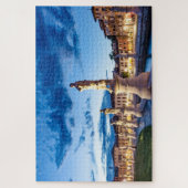 Rij van verlichte beelden in Padova Legpuzzel (Verticaal)