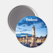 Rij van verlichte beelden in Padova Magneet (Voorkant / Achterkant)
