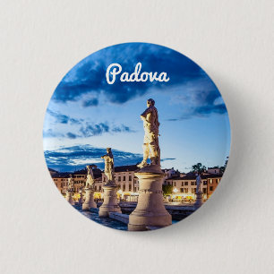 Rij van verlichte beelden in Padova Ronde Button 5,7 Cm