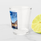 Rij van verlichte beelden in Padova Shot Glas (Rechts)